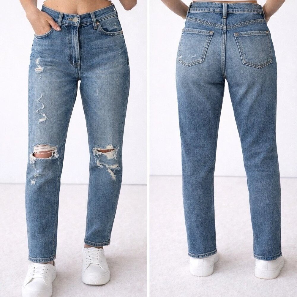 AGOLDE Distressed High Waist Style A018-812 Women’s Size 25 Light Wash Jeans